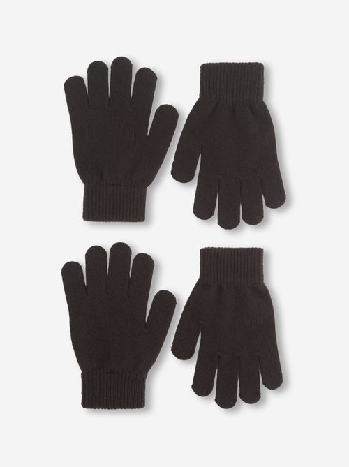 Pack de 2 pares de guantes de punto - Kiabi