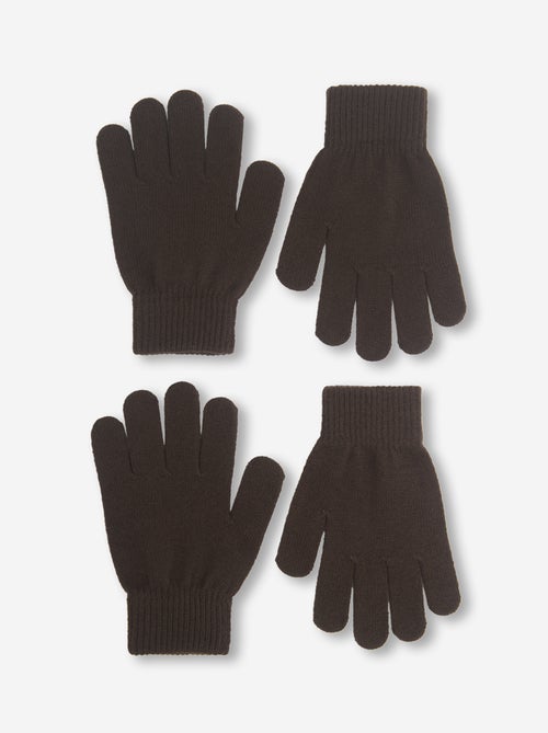 Pack de 2 pares de guantes de punto - Kiabi Pack de 2 pares de guantes de punto - Kiabi