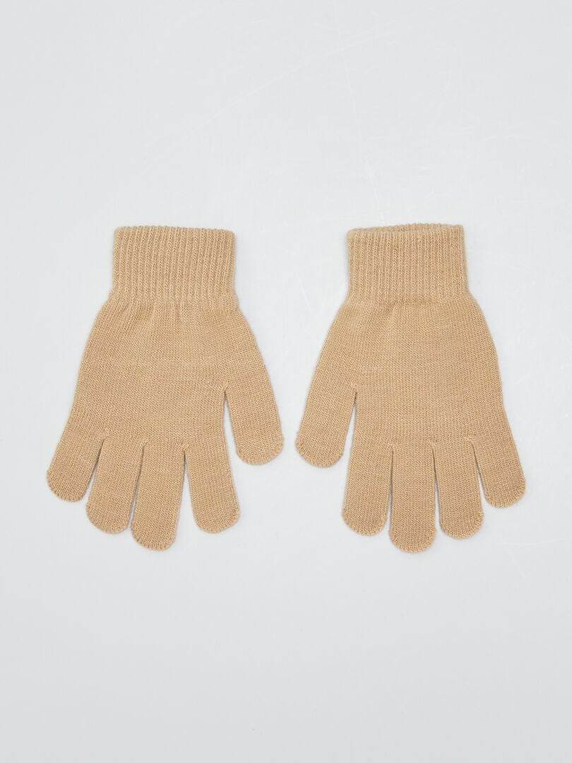 Pack de 2 pares de guantes MARRON - Kiabi