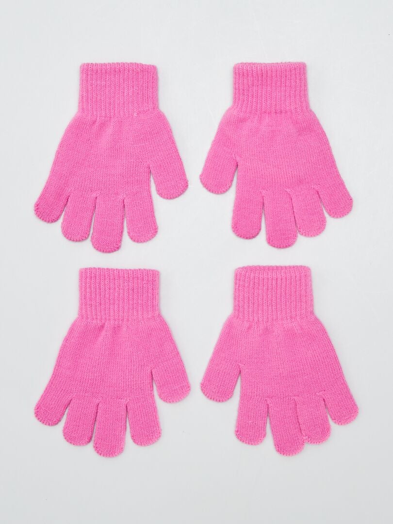 Pack de 2 pares de guantes ROSA - Kiabi