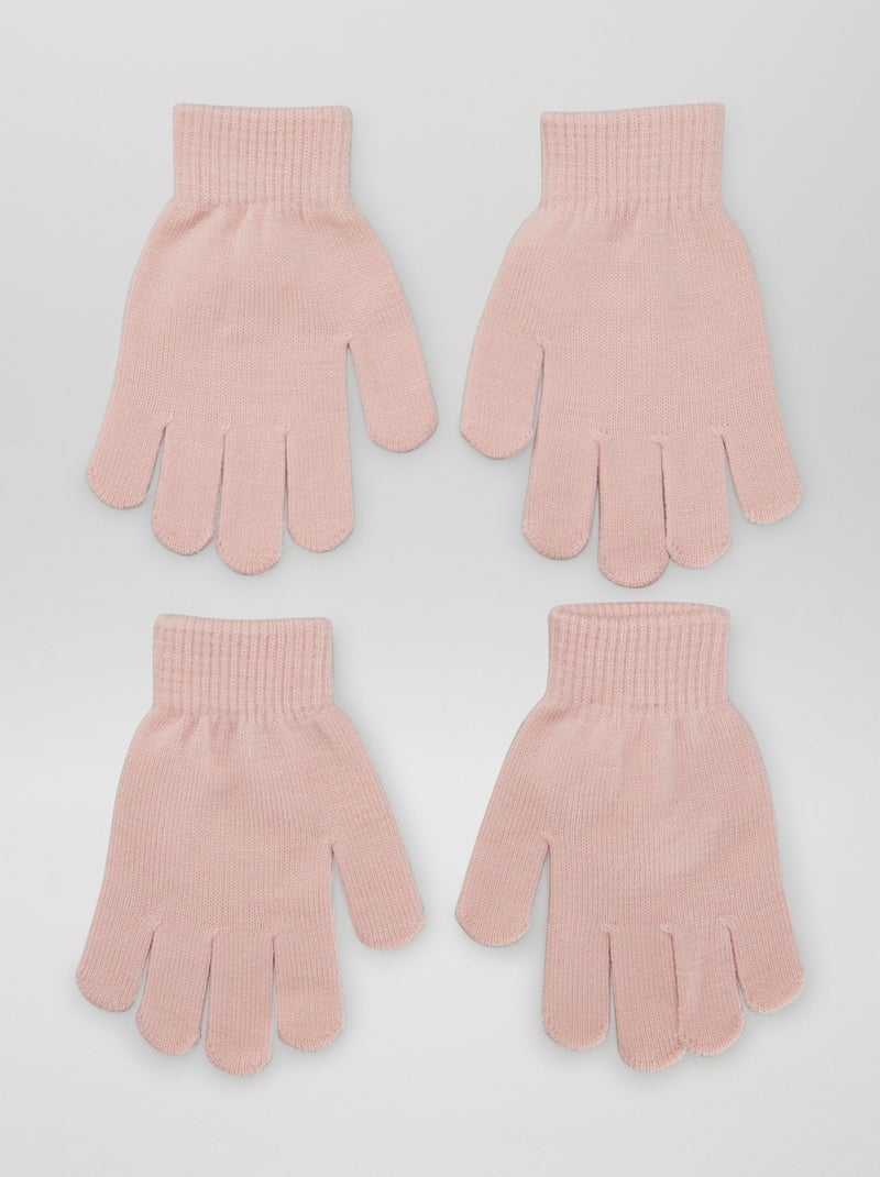 Pack de 2 pares de guantes ROSA - Kiabi