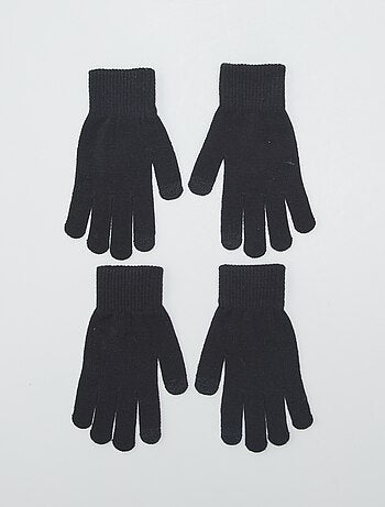 Pack de 2 pares de guantes táctiles - Kiabi