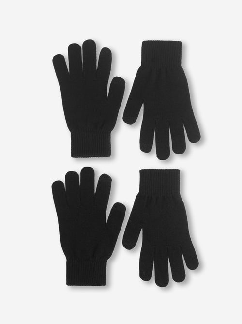 Pack de 2 pares de guantes táctiles - Kiabi