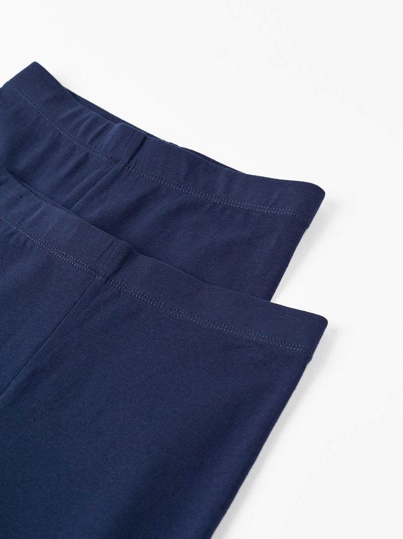 Pack de 2 pares de leggins Azul noche - Kiabi