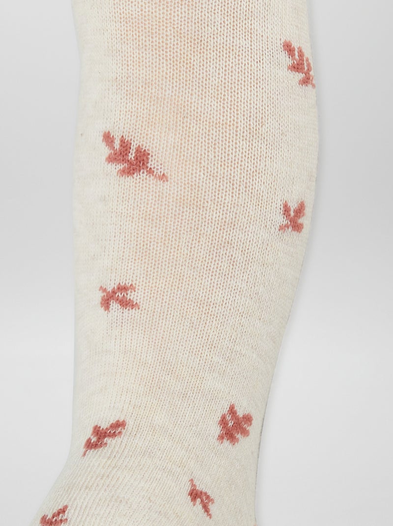 Pack de 2 pares de leotardos BEIGE - Kiabi