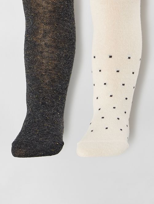 Pack de 2 pares de leotardos cálidos - BEIGE - Kiabi - 6.00€