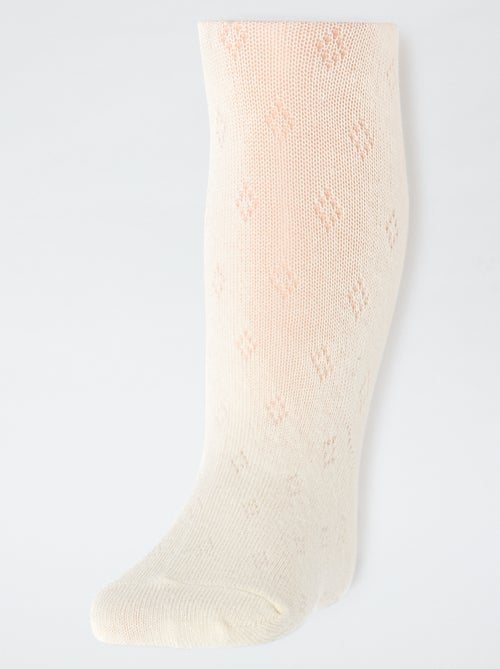 Pack de 2 pares de leotardos cálidos con calados - Kiabi