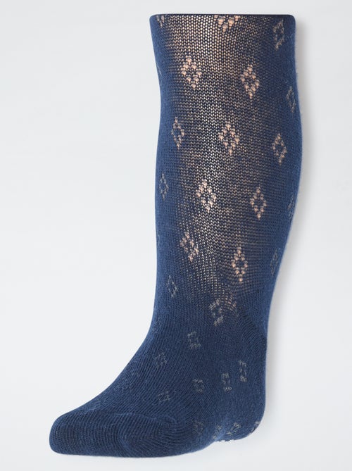 Pack de 2 pares de leotardos cálidos con calados - Kiabi