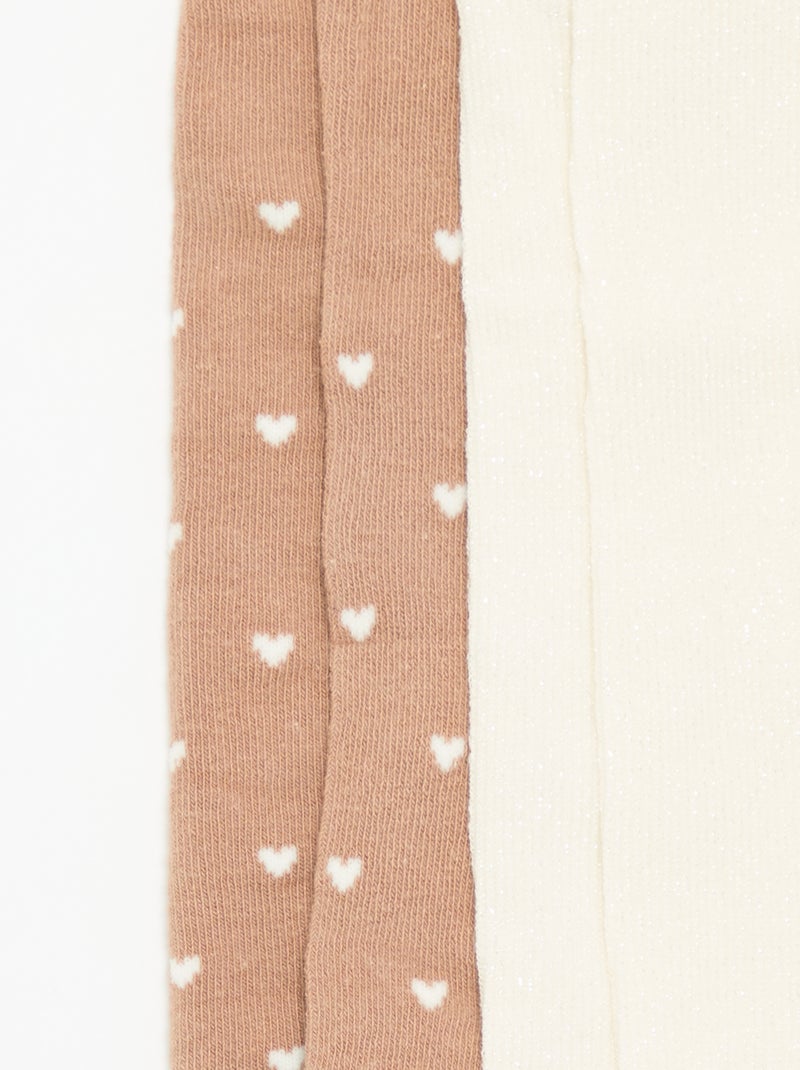 Pack de 2 pares de leotardos de fantasía Beige - Kiabi