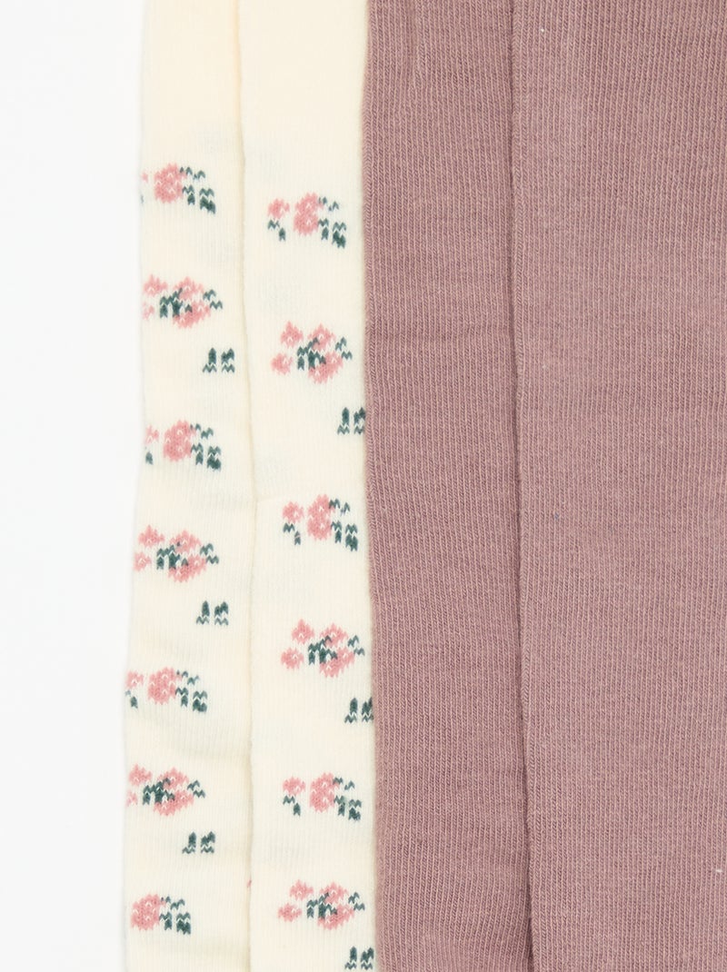 Pack de 2 pares de leotardos de fantasía Rosa - Kiabi