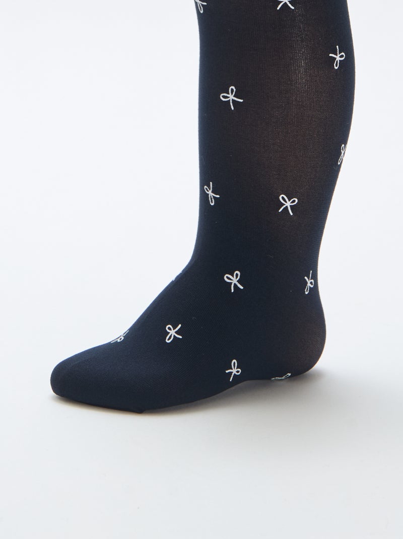 Pack de 2 pares de leotardos ligeros con diseño Azul - Kiabi