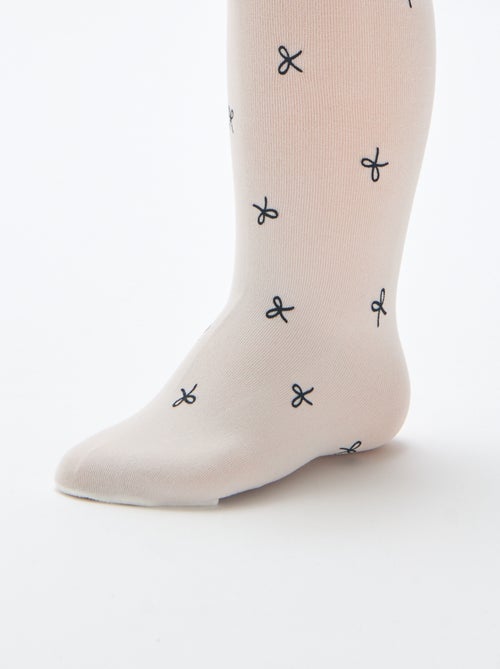 Pack de 2 pares de leotardos ligeros con diseño - Kiabi