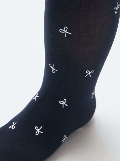 Pack de 2 pares de leotardos ligeros con diseño - Kiabi