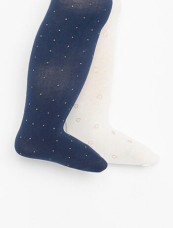 Pack de 2 pares de leotardos ligeros con diseño