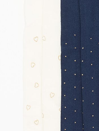 Pack de 2 pares de leotardos ligeros con diseño