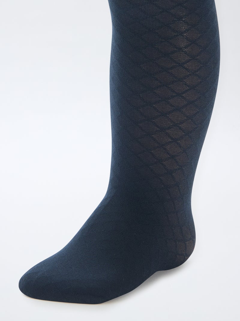 Pack de 2 pares de leotardos ligeros con diseño AZUL - Kiabi