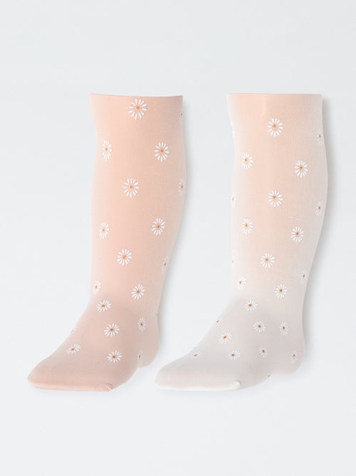 Pack de 2 pares de leotardos ligeros con fantasía - Kiabi