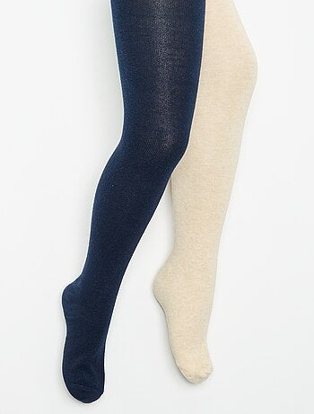 Pack de 2 pares de leotardos lisos