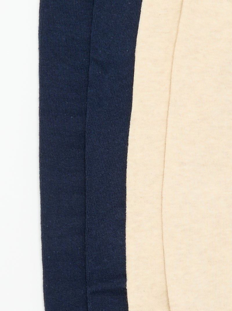 Pack de 2 pares de leotardos lisos Azul - Kiabi