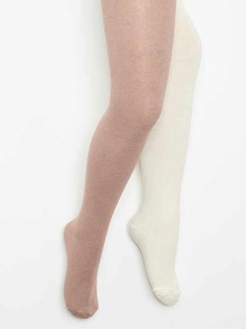 Pack de 2 pares de leotardos lisos - Kiabi Pack de 2 pares de leotardos lisos - Kiabi