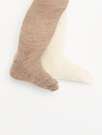 Pack de 2 pares de leotardos lisos