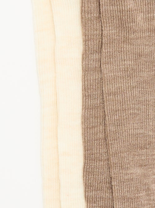 Pack de 2 pares de leotardos lisos - Kiabi
