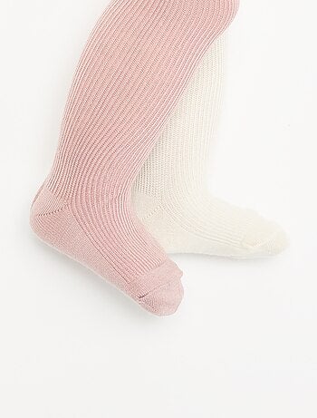 Pack de 2 pares de leotardos lisos