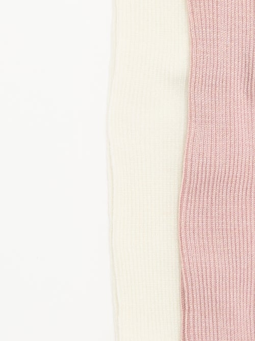 Pack de 2 pares de leotardos lisos - Kiabi