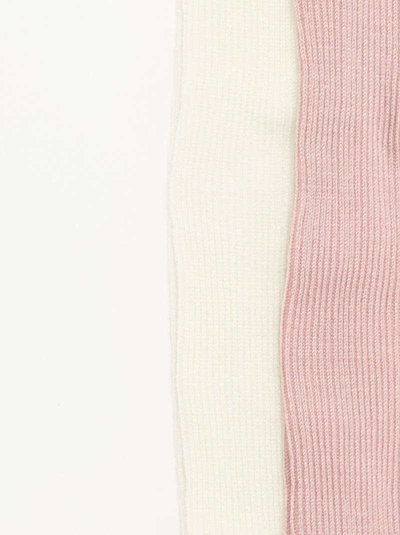 Pack de 2 pares de leotardos lisos Rosa - Kiabi