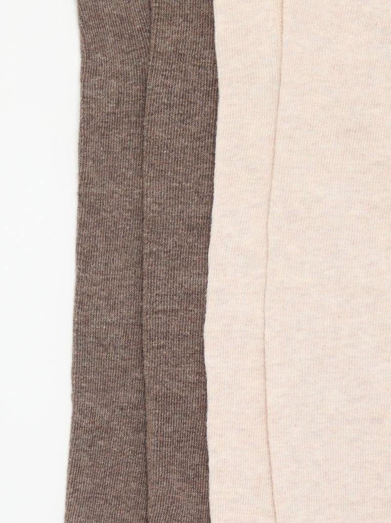 Pack de 2 pares de leotardos Marron - Kiabi