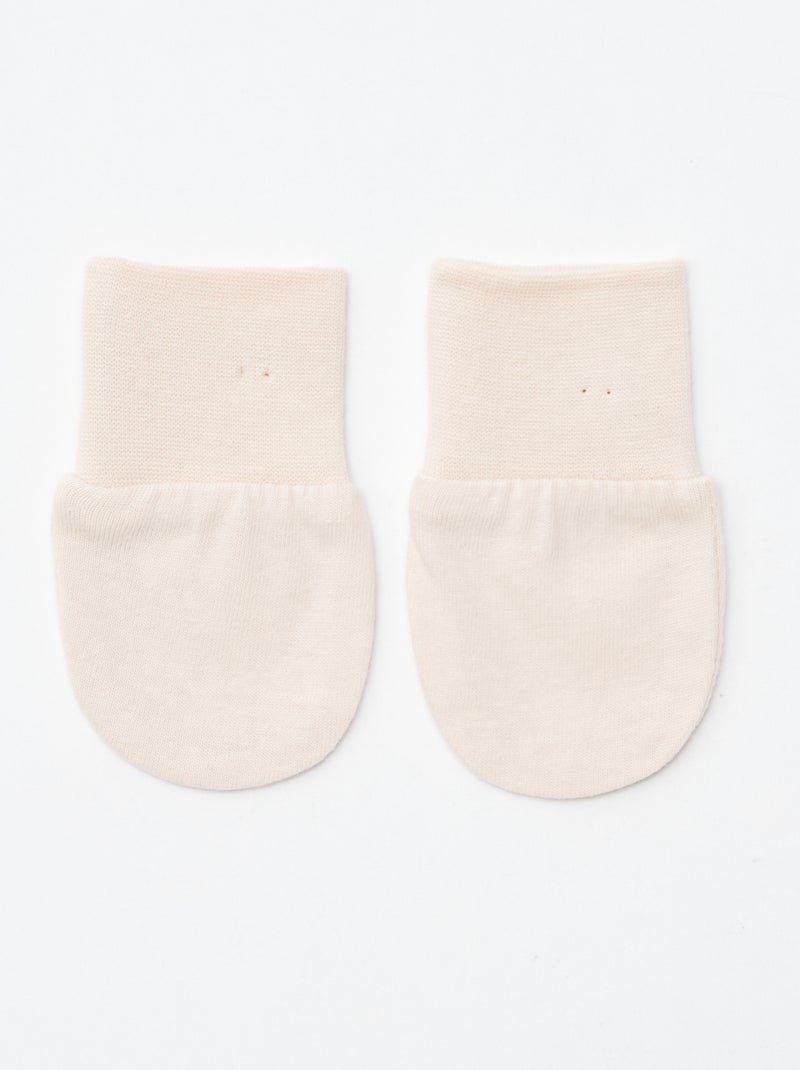 Pack de 2 pares de manoplas antiarañazos BEIGE - Kiabi