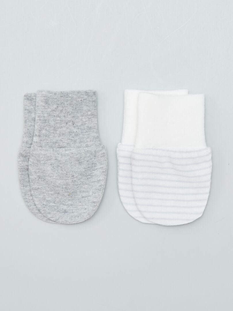 Pack de 2 pares de manoplas antiarañazos GRIS - Kiabi