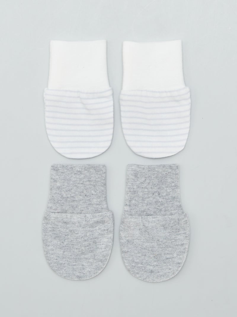Pack de 2 pares de manoplas antiarañazos GRIS - Kiabi