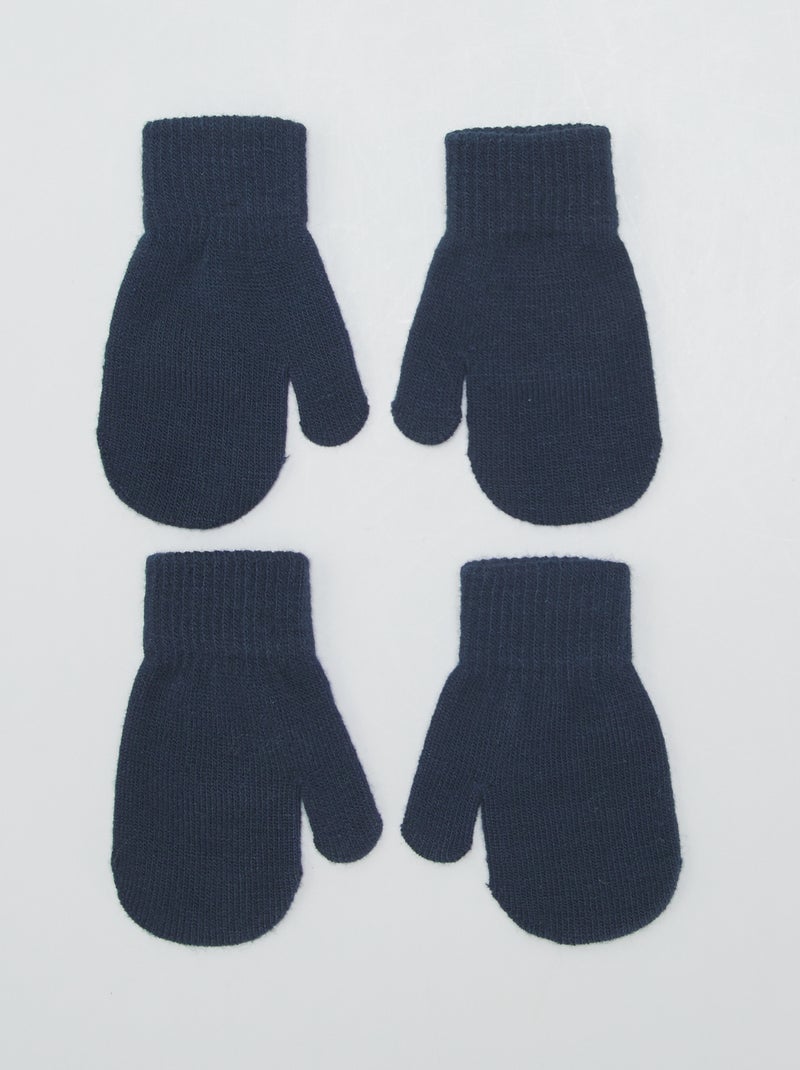 Pack de 2 pares de manoplas AZUL - Kiabi