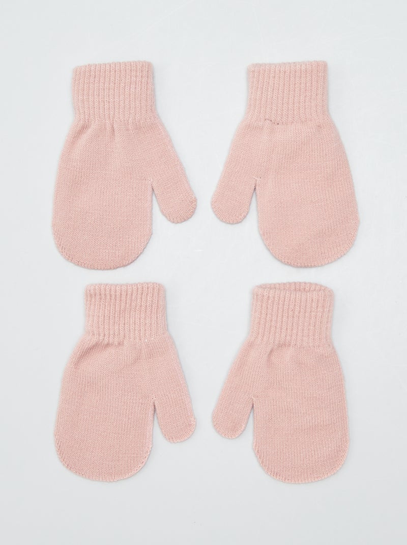 Pack de 2 pares de manoplas ROSA - Kiabi