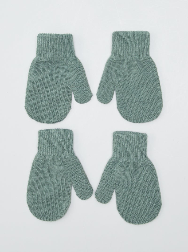 Pack de 2 pares de manoplas VERDE - Kiabi