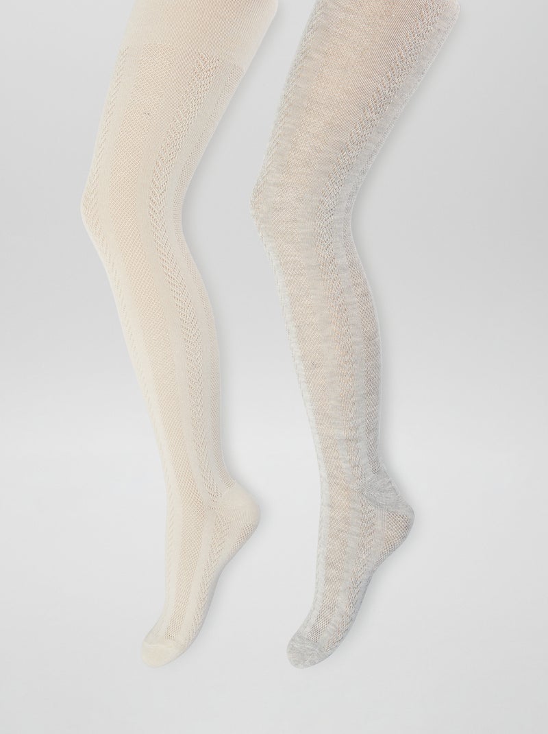 Pack de 2 pares de medias de punto GRIS - Kiabi