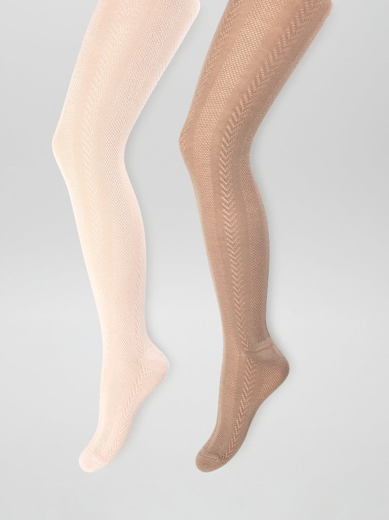 Pack de 2 pares de medias de punto ROSA - Kiabi