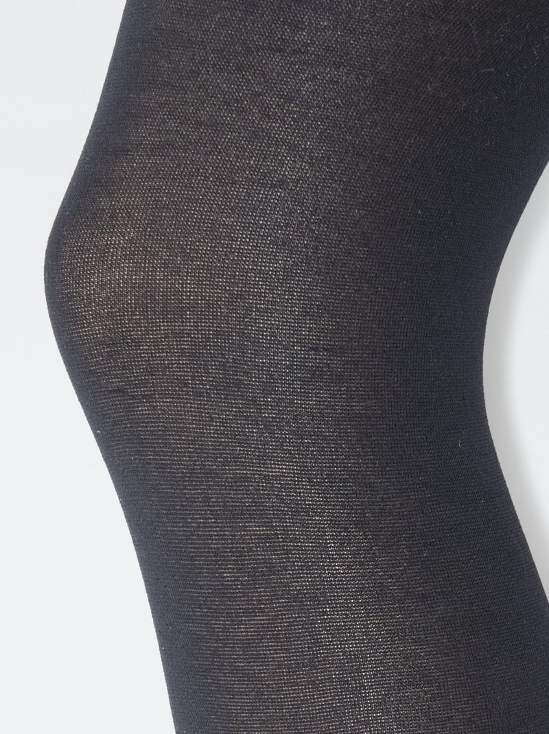 Pack de 2 pares de medias ligeras Negro - Kiabi