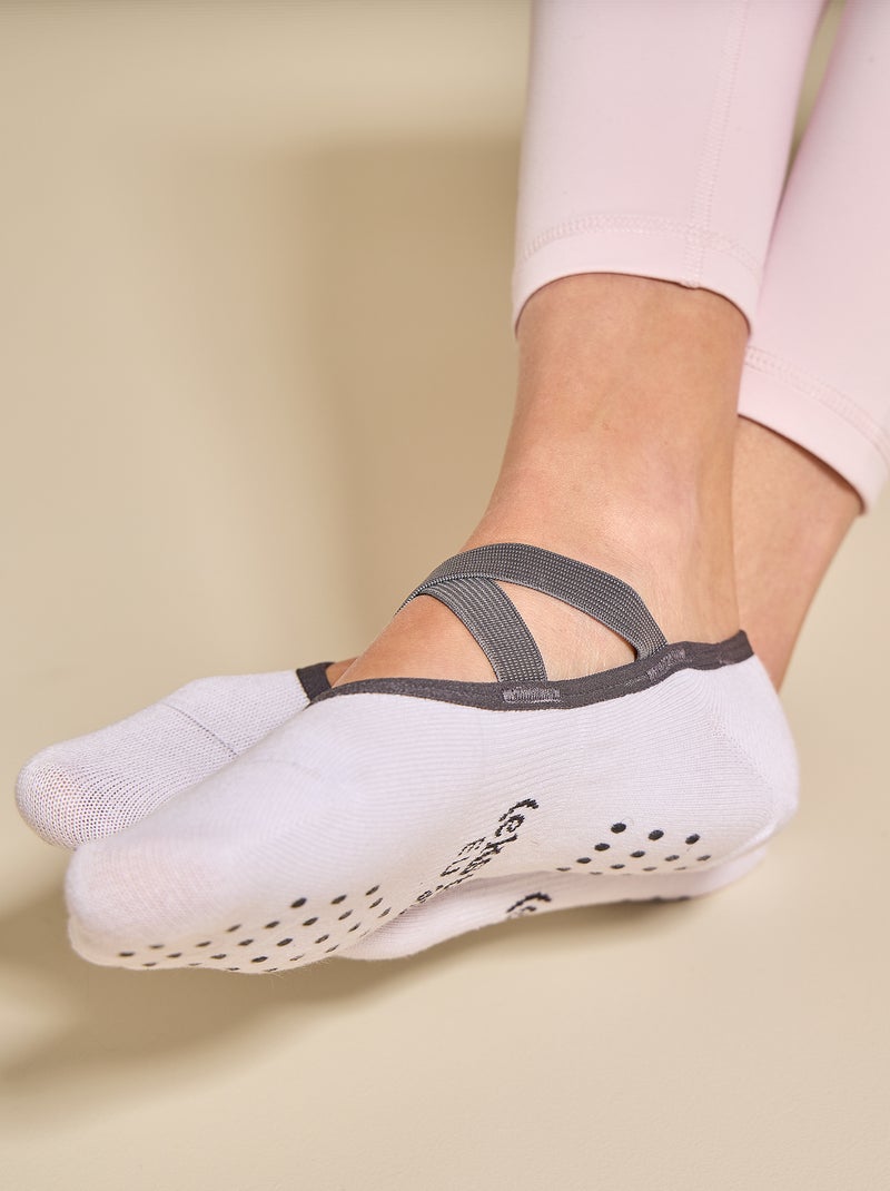 Pack de 2 pares de tobilleros de yoga - (ekstract) Negro - Kiabi