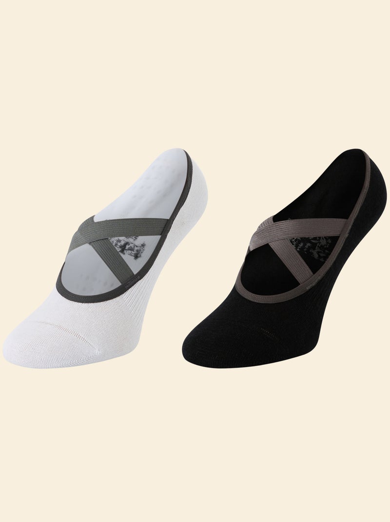 Pack de 2 pares de tobilleros de yoga - (ekstract) Negro - Kiabi