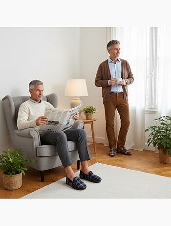 Pack de 2 pares de zapatillas de casa charentaises hombre ozabi
