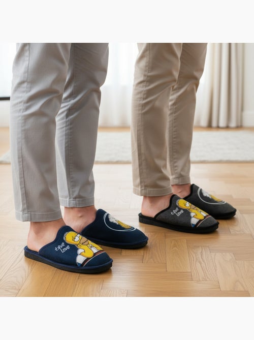 Pack de 2 pares zapatillas de casa mules hombre fantasía dibujos animados ozabi - Kiabi