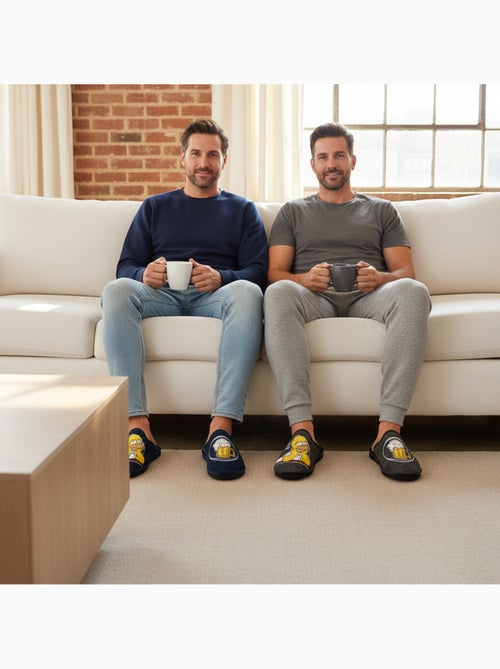 Pack de 2 pares zapatillas de casa mules hombre fantasía dibujos animados ozabi - Kiabi