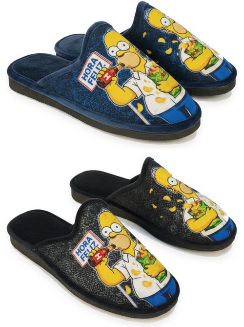 Pack de 2 pares zapatillas de casa mules hombre fantasía dibujos animados ozabi - Kiabi