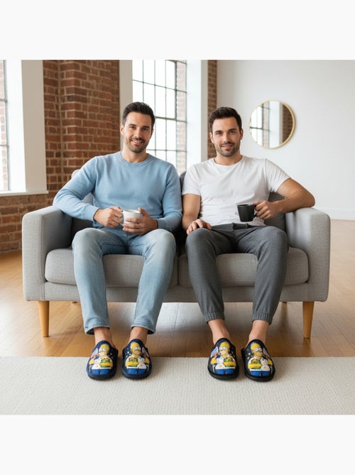 Pack de 2 pares zapatillas de casa mules hombre fantasía dibujos animados ozabi - Kiabi