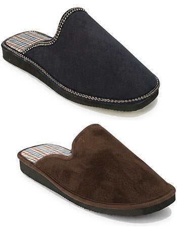 Pack de 2 pares zapatillas de casa mules hombre ozabi fabricadas en españa