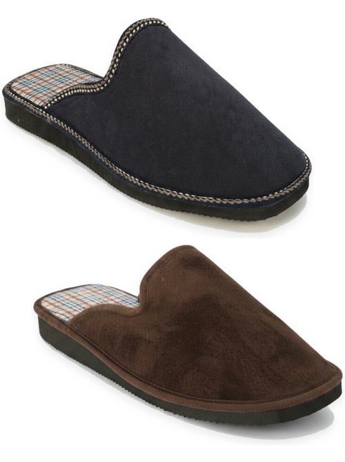 Pack de 2 pares zapatillas de casa mules hombre ozabi fabricadas en españa - Kiabi Pack de 2 pares zapatillas de casa mules hombre ozabi fabricadas en españa - Kiabi