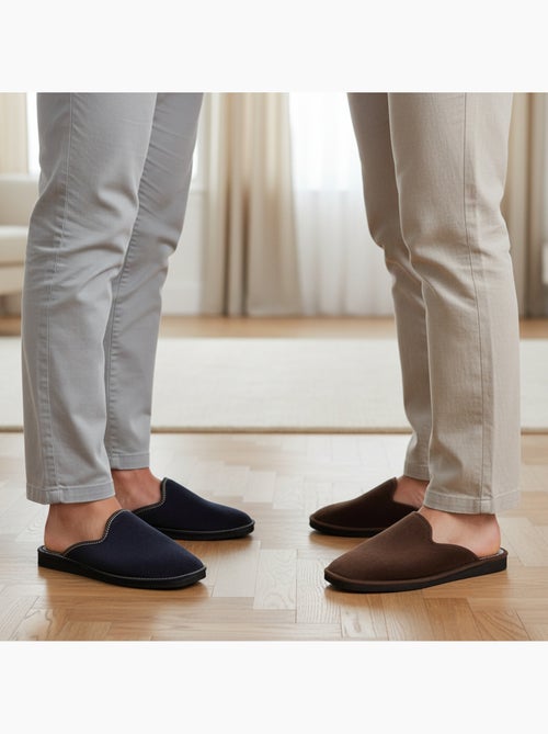 Pack de 2 pares zapatillas de casa mules hombre ozabi fabricadas en españa - Kiabi Pack de 2 pares zapatillas de casa mules hombre ozabi fabricadas en españa - Kiabi
