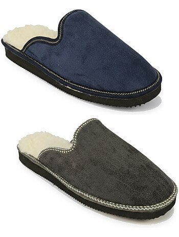 Pack de 2 pares zapatillas de casa mules hombre ozabi fabricadas en españa